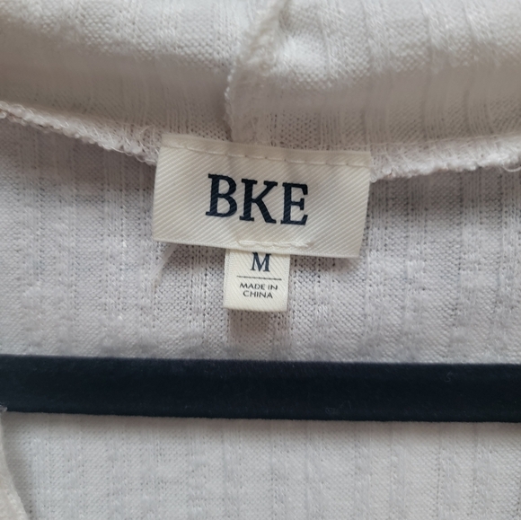 BKE Women's Oversized Ribbed Knit Striped Hooded Sweater Size Med - Picture 4 of 4